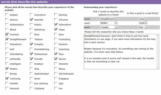 image of survey page