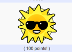 Sun icon with "Avast!" and "(100 points!)" text