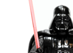 Darth Vader holding a light sabre