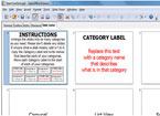 Screenshot of the instructions and the slide sorter