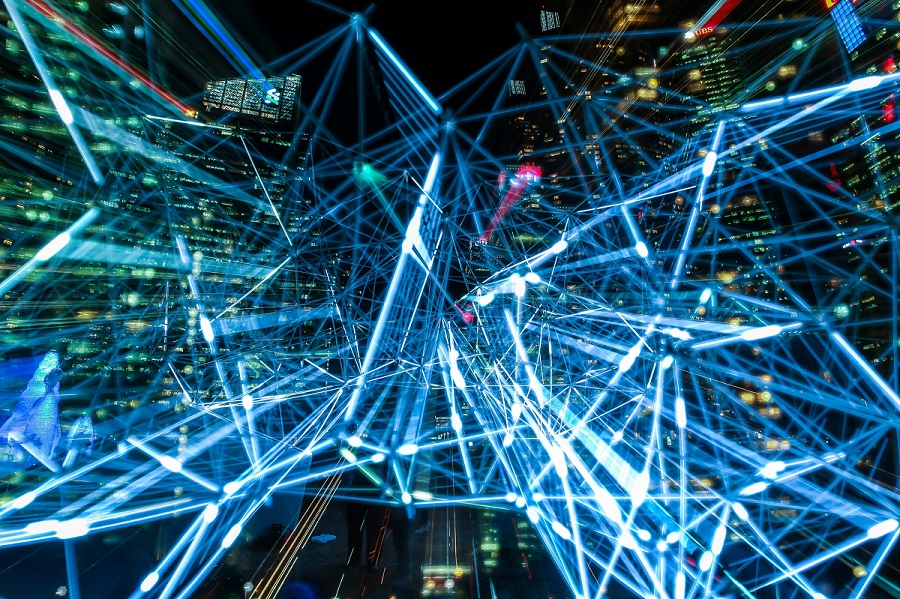 Abstract image depicting moving data (Credit: Pexels)