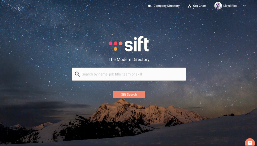 Screenshot from the Sift website.