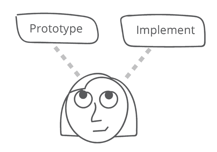 Illustration of myself and my state of my mind before and during designing and developing the mobile application.