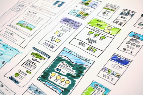 Web design wireframes
